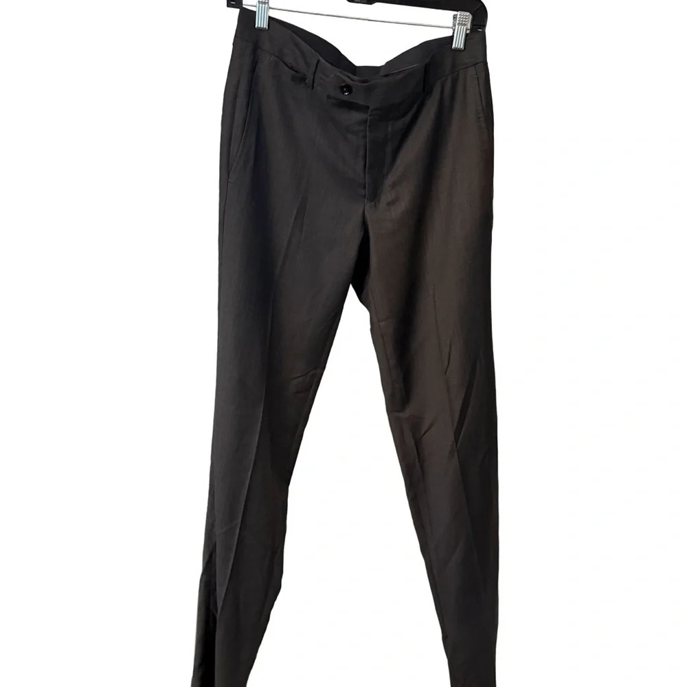 Ted Baker London Men's Charcoal Wool Dress Pants Size 29R Flat Flat NWOT